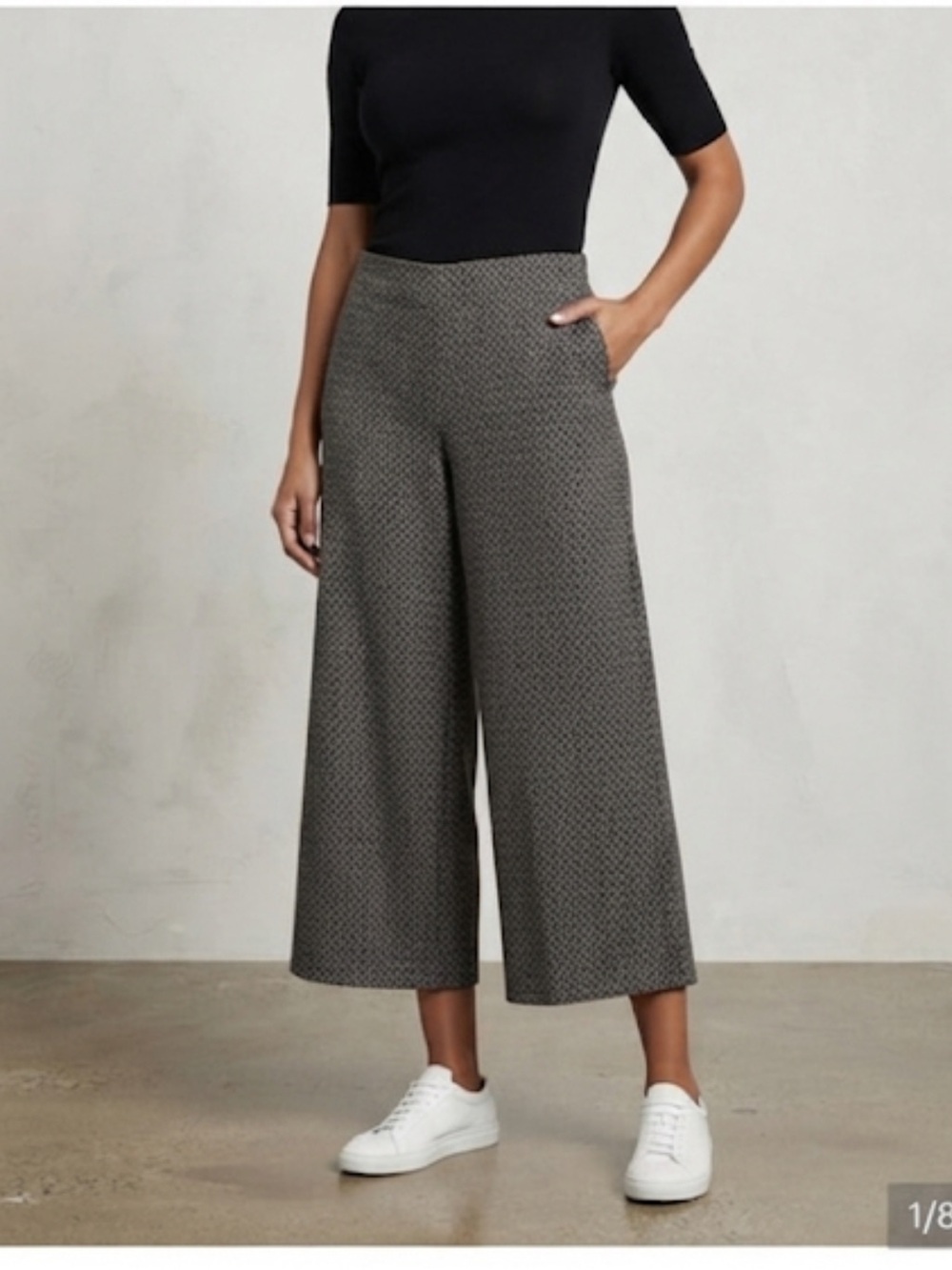 NIU Wide Legged Cropped Groucho ‎ Trousers Pants Patterned Women's Size Medium